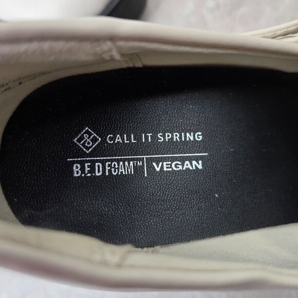 Mary Jane Pumps 8 White Faux Leather Block Heel Preppy Lolita Comfort Dress Shoe - Picture 12 of 13